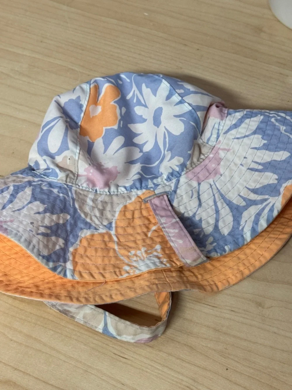 OshKosh B'gosh Floral Pink, Blue & Peach Bucket Hat size 12-24 months